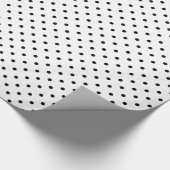 Wrapppapier met witte/zwarte poolpunten cadeaupapier (Hoek)