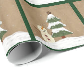 Wrapppapier voor kerstbomen in het land cadeaupapier (Rol Hoek)
