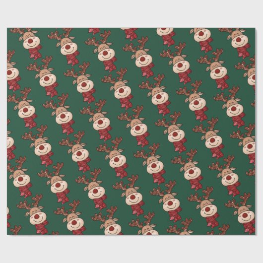 Wrapppapier voor kerstrendieren cadeaupapier (Vlak)