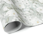 Wrapppapier voor witte rozen cadeaupapier (Rol Hoek)