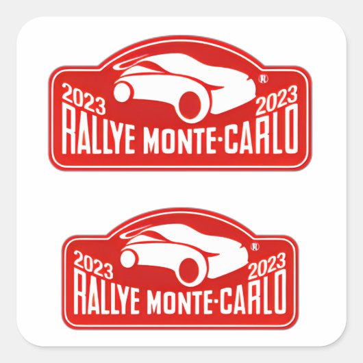 WRC Monte-Carlo Rally Rally Monte carlo Vierkante Sticker (Voorkant)