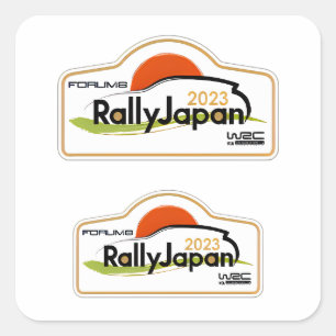 WRC Rally Japan auto racen autosport Kampioenschap Vierkante Sticker