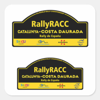 WRC Rally Spanje Catalunya Rally van Spanje Vierkante Sticker