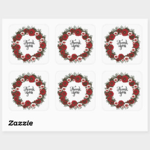 Wreatding Wedding Flowers Floral Arrangement Posta Vierkante Sticker