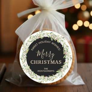 Wreate kersthomemade Holiday Baking Ronde Sticker