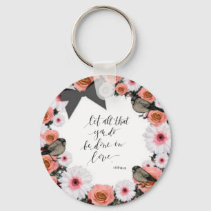 Wreater Flowers Greenery Floral Religious Gift Art Sleutelhanger
