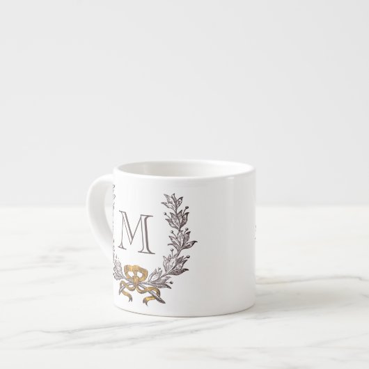 Wreater Gepersonaliseerd Monogram Initiaal Espresso Kop (Voorkant links)
