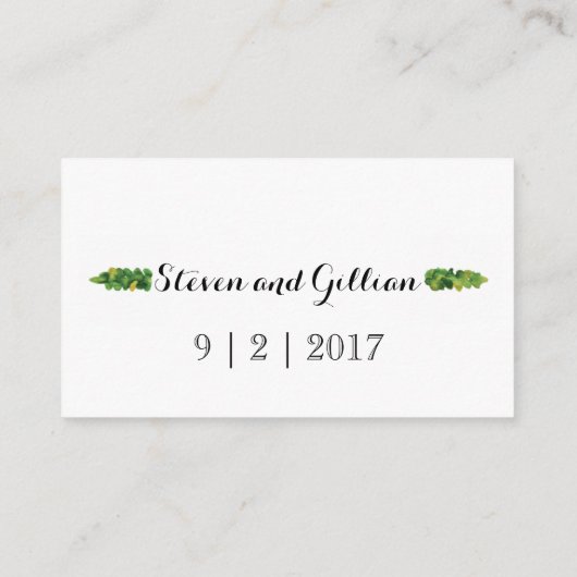 Wreater Leaf RSVP-kaarten/Datumherinneringskaarten Informatiekaartje (Achterkant)