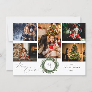 Wreater Monogram Rustic 5 Foto Merry Kerstmis W