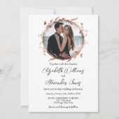 Wreater Roos Gold Foil Fotokalligrafie Weddenschap Kaart (Voorkant)