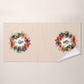 Wreath aquarelle (Serviette de bain)