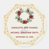 Wreath avec Sticker Mariage à cadre or (Devant)