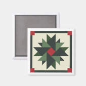 Wreath Barn Quilt Magnet Magneet (Voorkant / Achterkant)