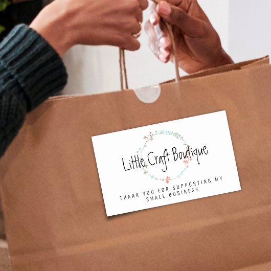 Wreath Bedankt voor het ondersteunen van mijn klei Rechthoekige Sticker