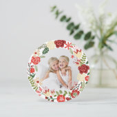 Wreath | Carte photo de vacances (Debout devant)