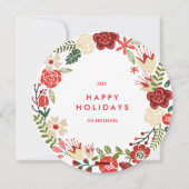 Wreath | Carte photo de vacances (Dos)