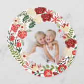 Wreath | Carte photo de vacances (Devant / Derrière)
