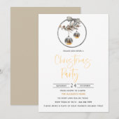 Wreath Cosy Nature Christmas Party Invitation (Devant / Derrière)