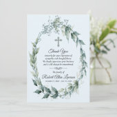 Wreath Cross Funeral Memorial Merci Cartes (Debout devant)