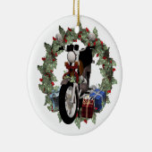 Wreath de motocyclette et cadeaux Ornement de Yule (Droite)
