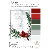 Wreath d'hiver et Faire-part de mariage cardinal r