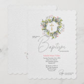 Wreath d'hiver Invitation religieuse (Devant / Derrière)