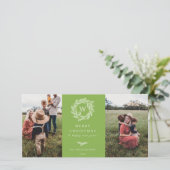 Wreath d'hiver Monogramme Vacances 2 Cartes photos (Debout devant)