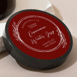 Wreath d'hiver Rouge et blanc Étiquette de produit