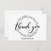  Wreath Flat Dank u Bedankkaart (Voorkant / Achterkant)