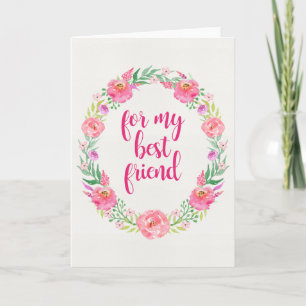 Wreath Fleur Aquarelle - Pour Ma Meilleure Carte A