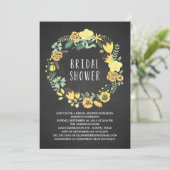 Wreath florale| Invitation à la douche nuptiale (Debout devant)