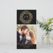 WREATH HIVER | JOY | CARTE DE VACANCES ÉLÉGANTE (Debout devant)