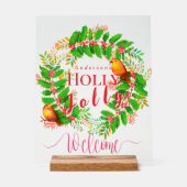Wreath Holly Jolly Family White (Recto)