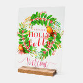 Wreath Holly Jolly Family White (Angle)