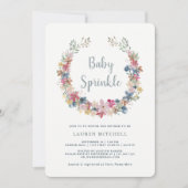 Wreath lunaire | Invitation Floral Baby Sprinkle (Devant)
