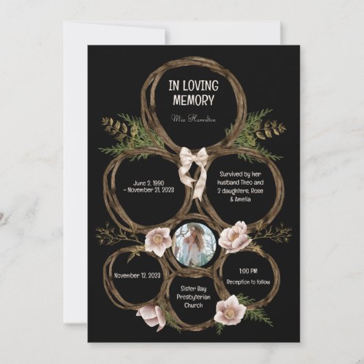 Wreath Magnolia Élégant programme funéraire (Devant)