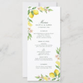 Wreath Mediterranean Citrus Wedding Menu (Voorkant)