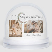 Wreath & Merry Christmas Multi-Photo Snow Globe (Avant)