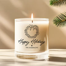 Wreath minimaliste Joyeuses Fêtes Personnalisées