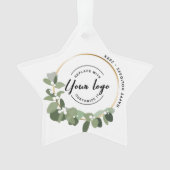 Wreath moderne Joyeuses vacances Votre logo Promot (devant)