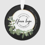 Wreath moderne Joyeuses vacances Votre logo Promot (devant)