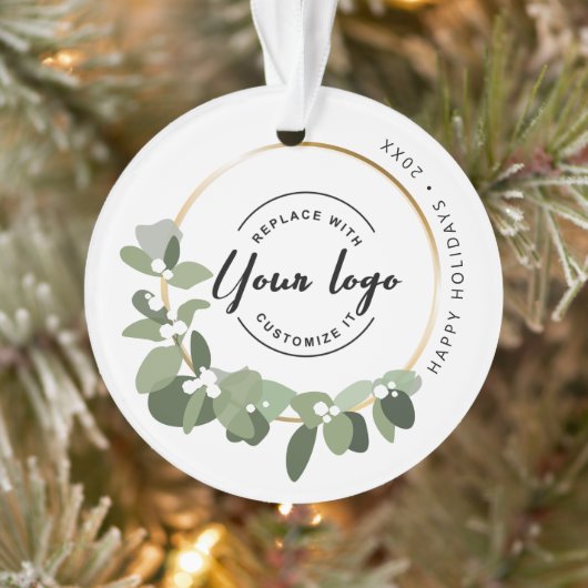 Wreath moderne Joyeuses vacances Votre logo Promot (Arbre)