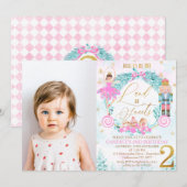 Wreath Nutkraker Land van zoet 2e verjaardag Kaart (Voorkant / Achterkant)