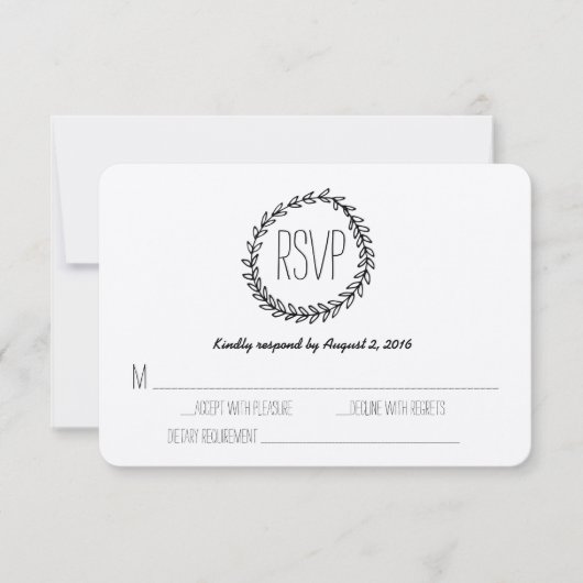 Wreath Rustique Kraft RSVP (Devant)