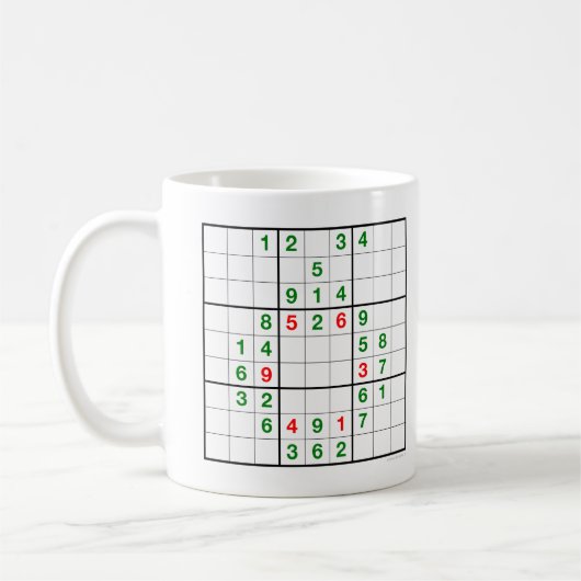 Wreath Sudoku met downloadbare puzzle Mok (Links)