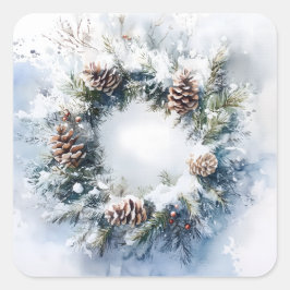 Wreath Vierkante Sticker