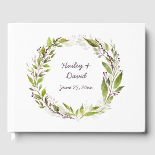 Wreath with Plum Purple Berries Vines Livre d'or