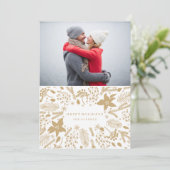 WREATING FOLIAGE HIVER | CARTE DE VACANCES ÉLÉGANT (Debout devant)