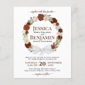 Wreator of Rust Oranje Rozen BUDGET Wedding Invite (Voorkant)