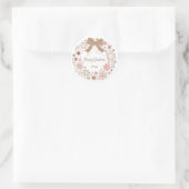 WREATS KERST STICKER VAN DE WITTE PINKSNOWFLAKS (Tas)